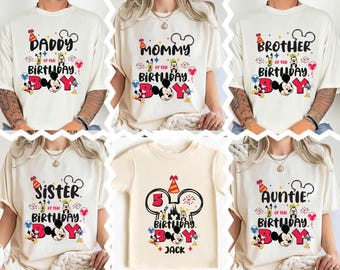 Mickey Birthday Shirt, Disney Birthday Boy Tee, Mouse Birthday Party T-Shrt, Disneyland Family Birthday Shirt, WDW Toddler Gifts