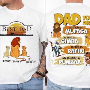 Lion King Father and Kids Shirt, Disney Mufasa Dad Kids T-Shirt, Hakuna Matata Father&#39;s Day Gift, Disneyland Daddy and Me Sweatshirt