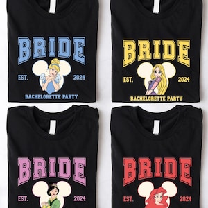 Disney Bachelorette Party Shirt, Princess Bride T-Shirts, PrincessTeam Bride Tee, Princess Bride Squad Party Gift