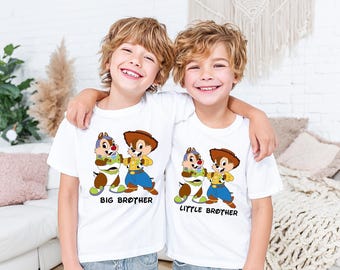 Maglietta dei fratelli Chip Dale, maglietta Disney Big Brother, felpa coordinata per fratelli, regali per fratellini, maglietta per viaggio in famiglia Walt Disney