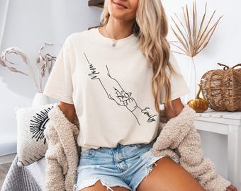 Camiseta con nombres de mamá e hijos, camiseta personalizada para el Día de la Madre, camiseta para abuela y nietos, camisetas para mamá e hija.