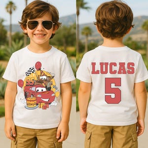 McQueen Birthday Tee, Disney Cars Birthday Boy Shirt, Custom Lightning Birthday Party T-Shirt, Pixar Racing Birthday Sweatshirt