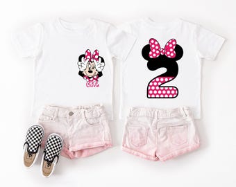 Minnie Birthday Girl Shirt, Disney Mouse Birthday Party Tee, Disneyland Custom Birthday Sweatshirt, WDW Toddler Birthday T-Shirt