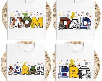 Star Wars Familien-Shirt, Star Wars Geschenk, Disney Familie Passendes T-Shirt, Galaxy's Edge Familie Sweatshirt, Darth Vader Chewbacca Tee
