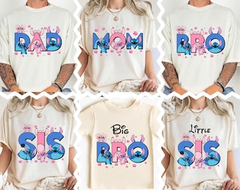 Stitch Familie Shirt, Stitch Geburtstag T-Shirt, Lilo und Stitch Passende Familie T-Shirt, Angel & Stitch Sweatshirt, Disney Geschwister Geschenk Shirt
