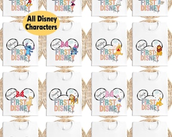 Erste Reise nach Disney Shirt, Mickey Minnie 2026 1st Trip T-Shirt, Disneyland Charaktere Kinder Sweatshirt, Disney Urlaub T-Shirt