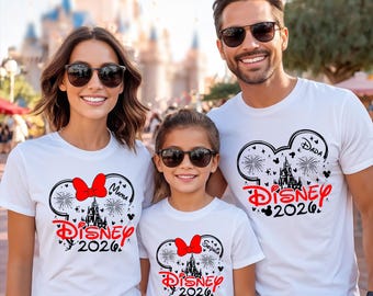 Koszulka Disney 2026, Koszulka z wakacjami rodzinnymi, Koszulka z motywem podróży Myszki Miki, Bluza z nadrukiem mamy i taty Minnie, Koszulka z motywem podróży WDW