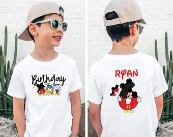 Mickey Mouse Birthday Shirt, Disney Birthday Shirt, Kids Birthday Party Shirt, Mickey Custom Birthday Tee, Birthday Boy Shirt with Name