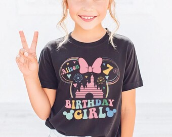 Minnie Birthday Shirt, Disney Birthday Girls Tee, Mouse Toddler Birthday Party T-Shirt, Disneyland Minnie Sweatshirt, Castle Trip Shirt