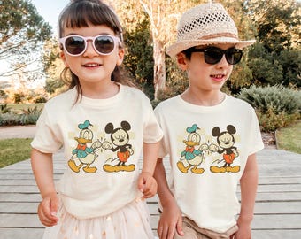 Shirt Mickey en Donald, T-shirt Disney Besties, T-shirt Mickey peuter, Donald Duck-kindertrui, cadeau-shirt jongens jongens