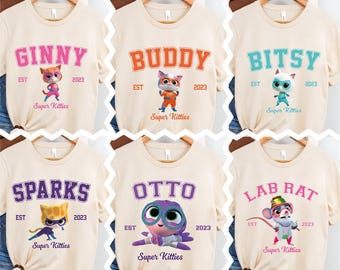 Super Kitties Shirt, Disney Girls Trip T-Shirt, Ginny Cat Tee, Buddy Cat Gift, WDW Girls Tee+, Super Cats Sweatshirt, Disneyland Cats Lover