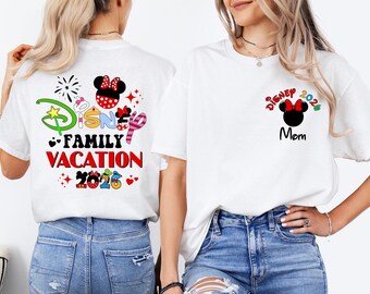Disney Familien Urlaub Shirt, 2026 Mickey Trip T-Shirt, Individuell passendes Disneyland Sweatshirt, Minnie Magical Castle T-Shirt