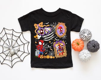 Spiderman Halloween Sweatshirt, Avengers Spooky Shirt, Boys Pumpkin T-Shirt, Spider and Friends Halloween Shirt