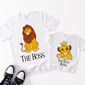Lion King Father and Son Shirt, Disney Dad Boy T-Shirt, Mufasa and Simba Matching Tee, Animal Kingdom Father&#39;s Day Gift, Hakuna Matata Daddy