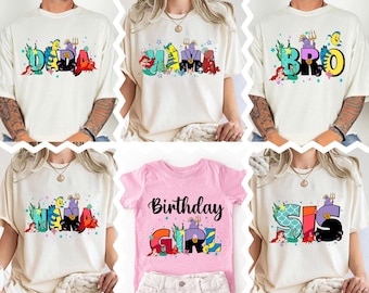 Maglietta per bambina della Sirenetta, maglietta per festa di compleanno in famiglia Disney, regalo per viaggio di compleanno della principessa Ariel, maglietta per mamma e papà della principessa
