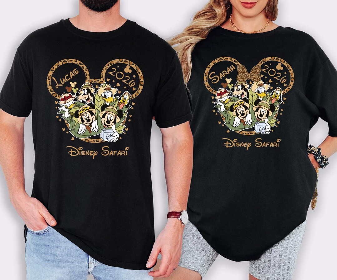 Disney 2026 Safari Shirt, Benutzerdefinierte Mickey Wild T-Shirt ...