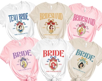 Prinzessin Coquette Braut Shirt, Disney Team Braut T-Shirt, Mädchen Bachelorette Party T-Shirt, Disneyland Braut Geschenk, Prinzessin Hochzeit Shirt