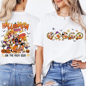 2025 Halloween Cruise Shirt, Disney Mickey Spooky Cruising Tee, Halloween on the High Seas Tee, Fall Season Cruising T-Shirt