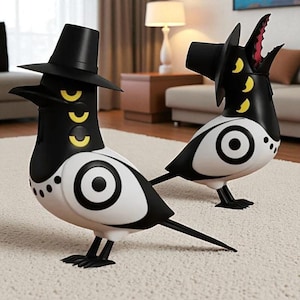 2025 Hot Kpop Demon Hunters Bird Resin Action Figure Anime Game Peripheral Room Ornaments Model Toy Halloween Christmas Gift