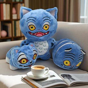 Kpop Demon Hunter Tiger Derpy Plush Toy Anime Demons Plush Dolls Hunters Plush Toys Cute Kpop Purple Tiger Stuffed Doll For Birthday Gifts