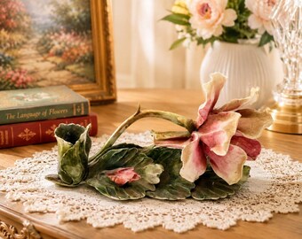 Vintage Capodimonte Porcelain Flowers Wall Decor Made in Italy - Etsy
