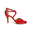 Red Pandora Adornos Tango Shoes Genuine Leather Handmade Women's Shoes