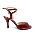 Grace Burgundy Adornos Tango Shoes Genuine Leather Handmade Women's Shoes