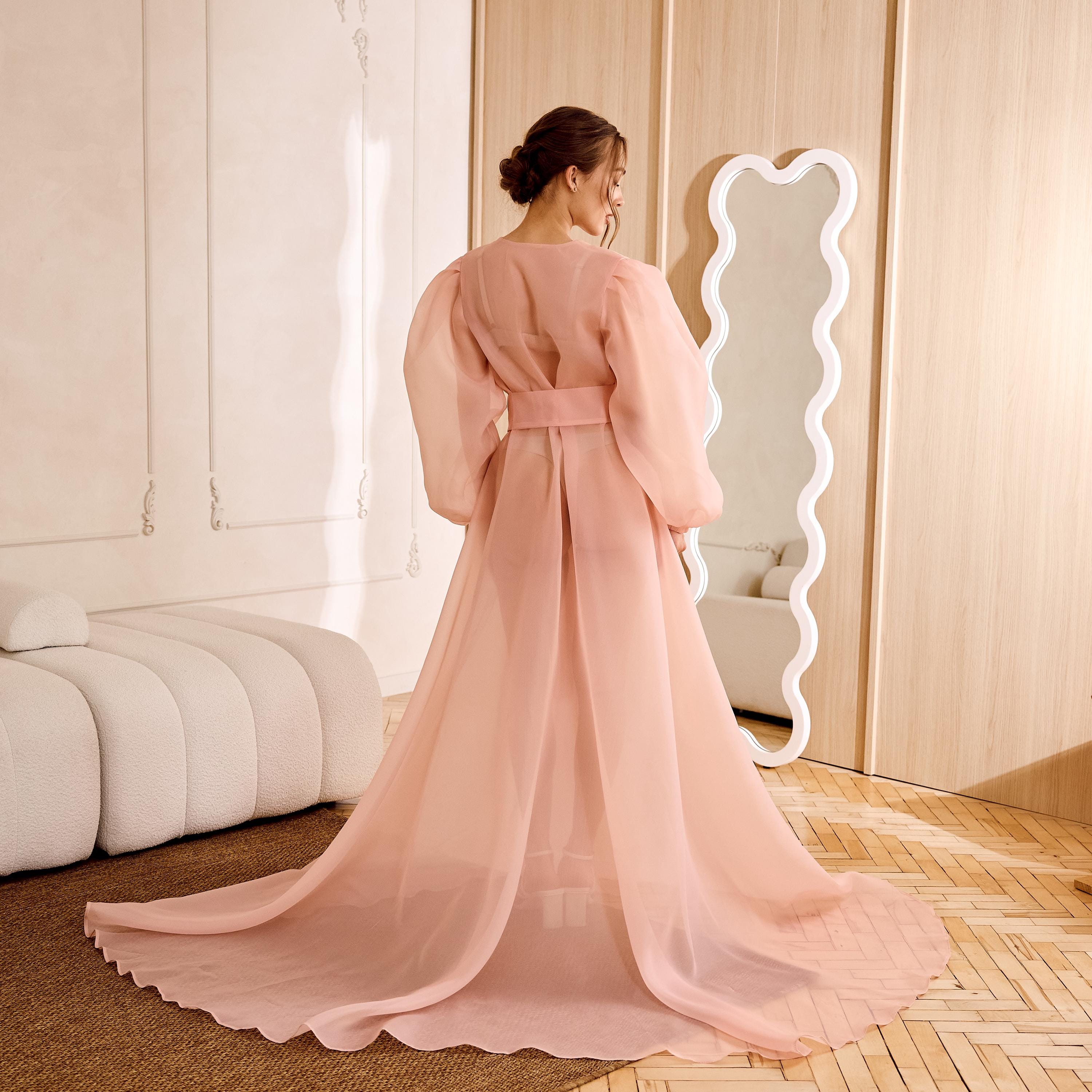 knee length dresses for ladies Y2K Mesh Feather Robe