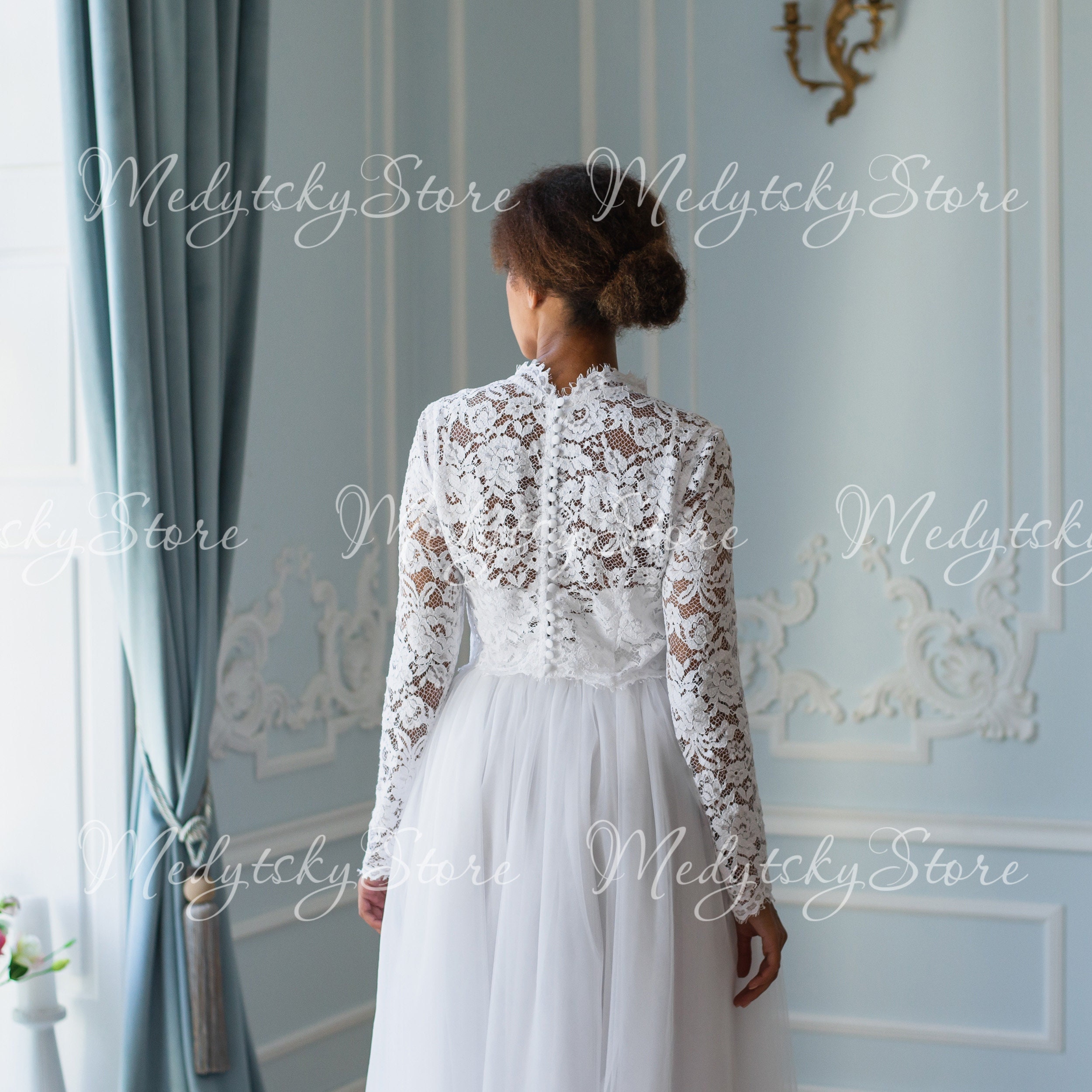Haut Femme Rebellion Crème En Dentelle - Taille L, Manches Courtes, Idéal Pour L'été Et Les Mariages