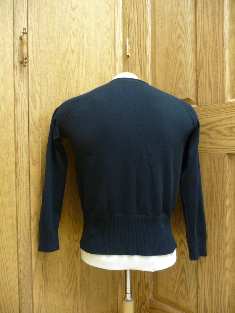 Dalia Collection Women/'s Cotton Black Cardigan; Size L Large USED