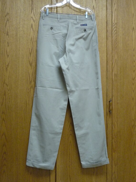 DOCKERS Levi's Mens Trousers Linen Cotton Pants Vintage Chinos Beige W34 L29