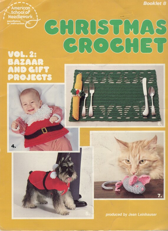2 Pattern Book American School of Needlework Booklet 8 Christmas Crochet Vol