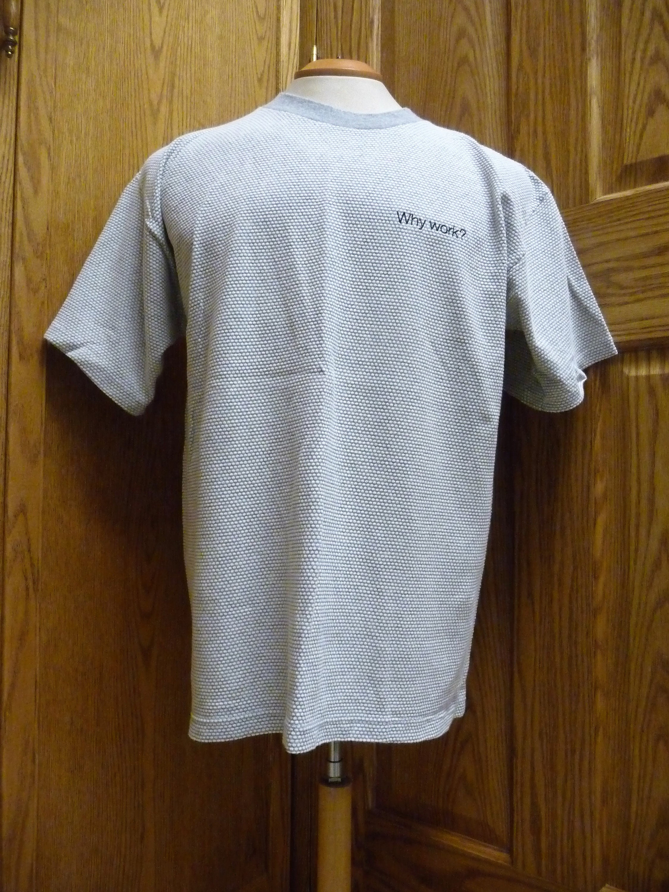 H.L. Miller Gold Men's Cotton/polyester Grey two Shades why Work T-shirt  USED -  Canada