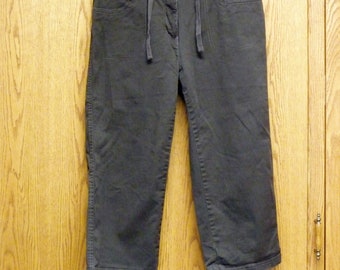 Fiori Women's Cotton/Spandex Brown Capri Pants; Size Large (USED)