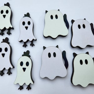 Halloween ghost cat ghost chicken svg dxf glowforge ready