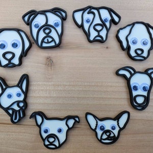 Dog Magnets- 8 designs - DIGITAL FILE ONLY - svg dxf hand drawn glowforge laser machines