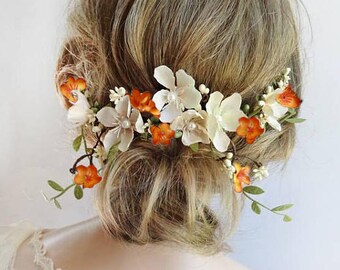 Fall Hair Piece For Wedding Fall Wedding Hair Clip Fall Hair Etsy