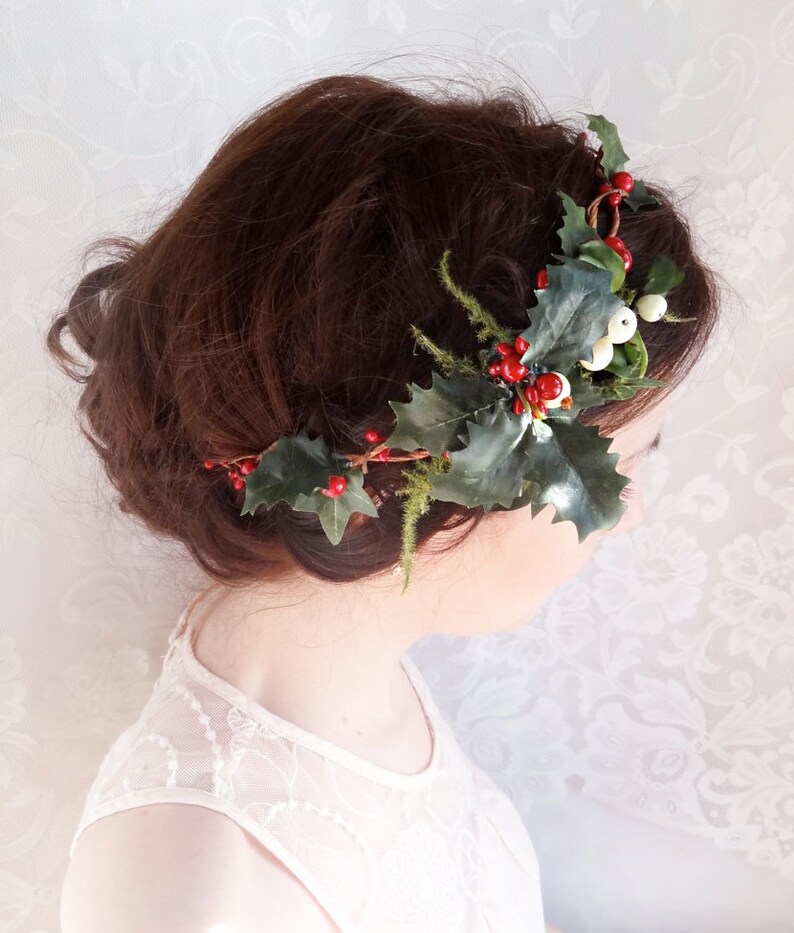 Holiday hair accessories holly christmas hair band ...