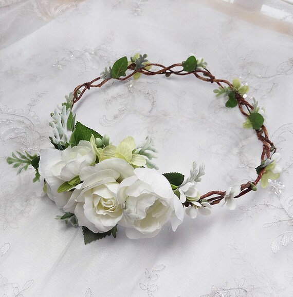 confezione da 2 Frcolor donne fiore corona corona floreale wedding garland fascia e polsiere confezione da 2 Frcolor donne fiore corona corona floreale wedding garland fascia e polsiere