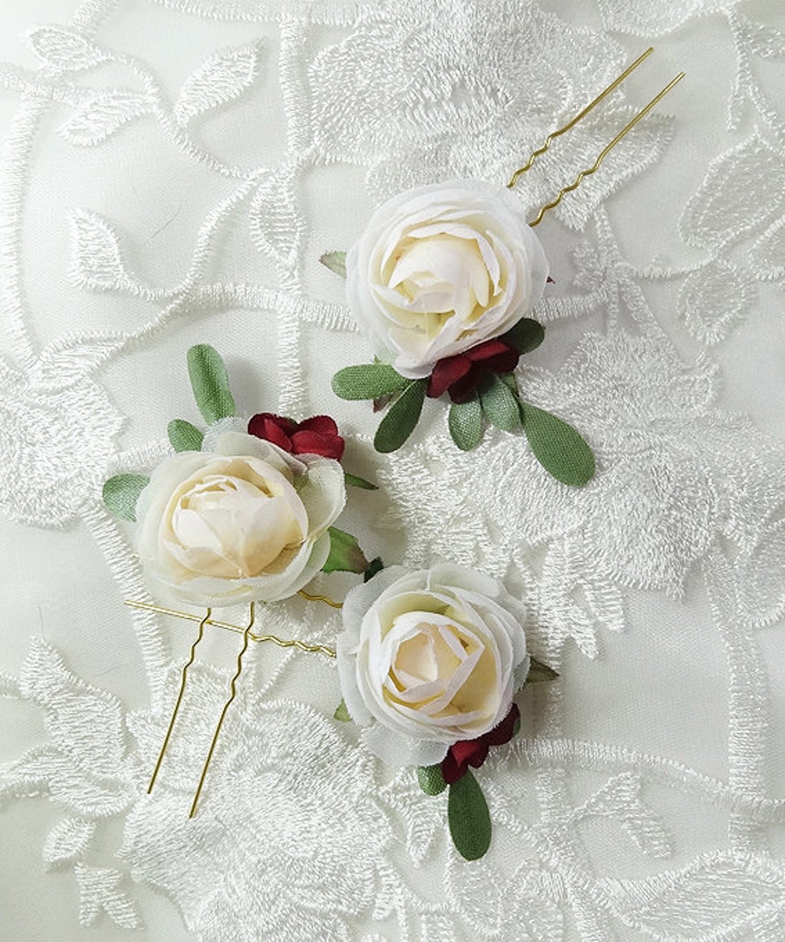 Rose Hair Pieces Wedding Hair Accessories Flowers Rose Hair Etsy