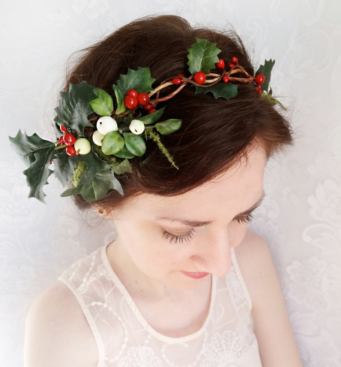 Holiday hair accessories holly christmas hair band mistletoe Etsy