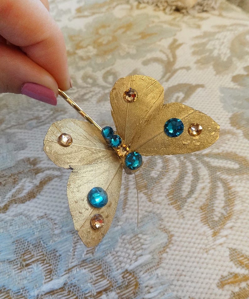 Gold butterfly hair pin butterfly hair accessories gold and Etsy