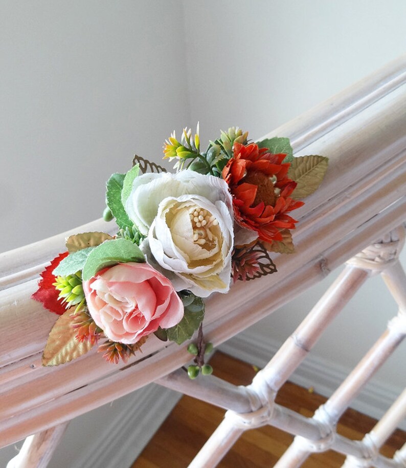 Fall hair piece fall headpiece for wedding fall wedding hair Etsy