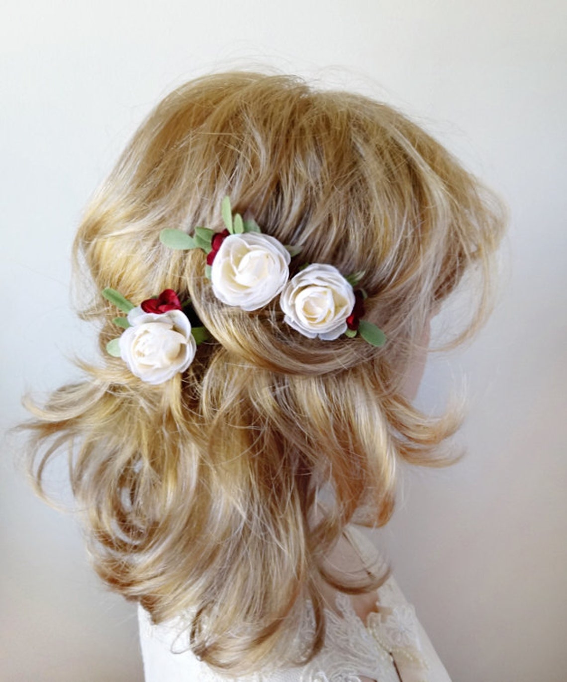 Rose Hair Pieces Wedding Hair Accessories Flowers Rose Hair Etsy