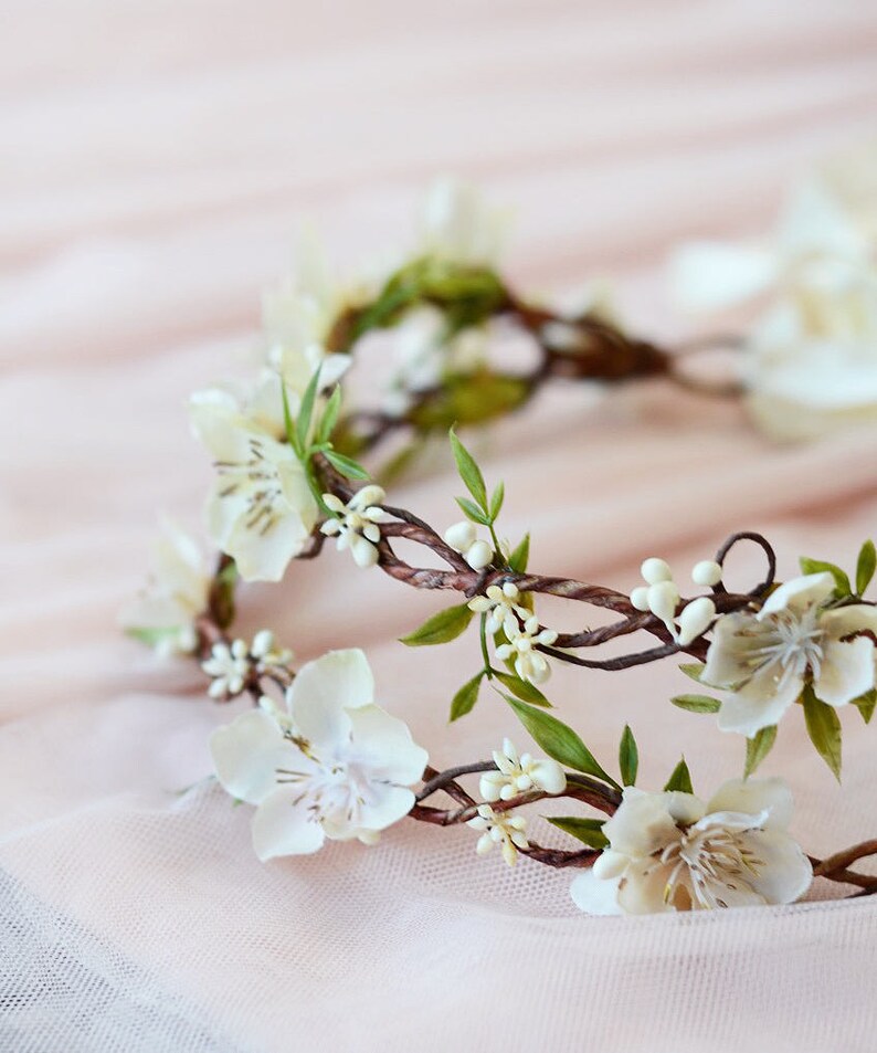 autumn wedding hair accessories fall wedding hair piece cream flower crown flower crown adult floral crown ivory flower crown wedding