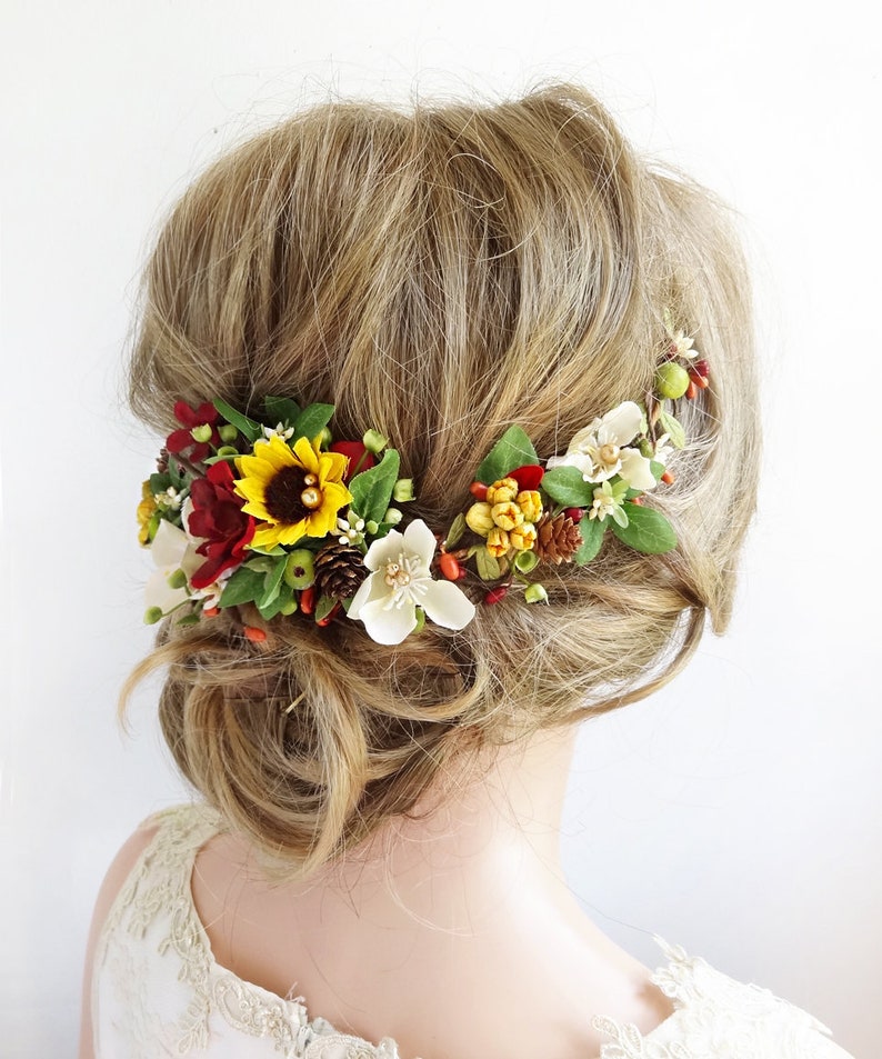 burgundy wedding hair pieces