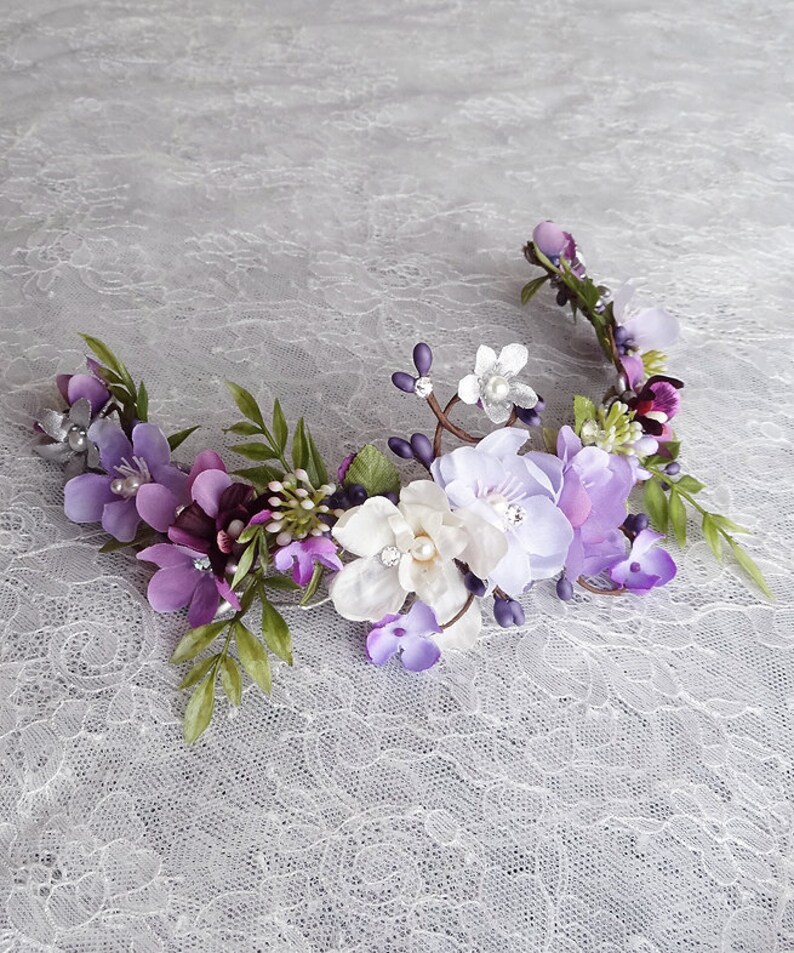 Purple Hair Accessories For Weddings Purple Hair Piece Etsy