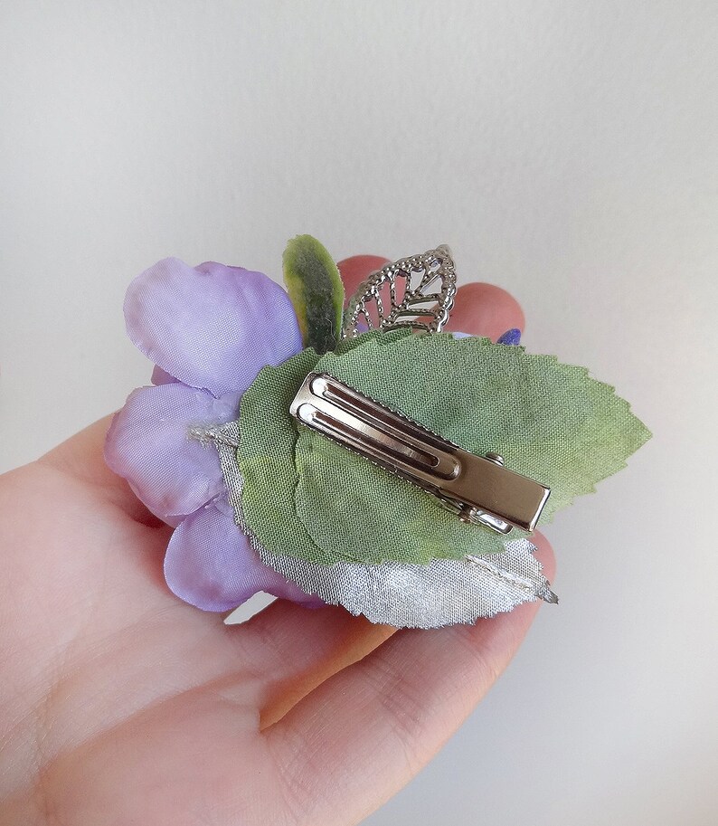 Purple Hair Clip Wedding Light Purple Hair Flower Purple Etsy