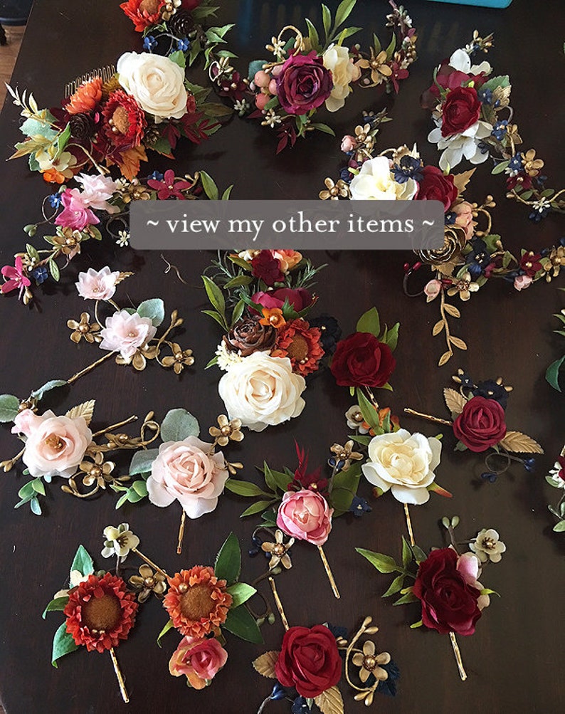 autumn wedding hair accessories fall wedding hair piece cream flower crown flower crown adult floral crown ivory flower crown wedding