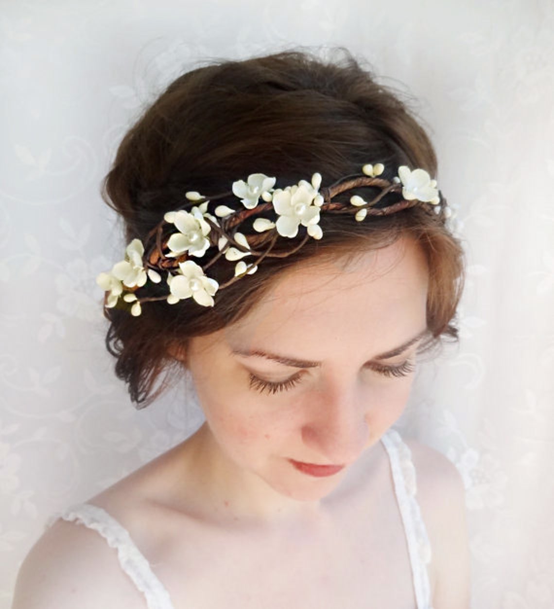 Ivory Flower Crown Bridal Headpiece Flower Crown Wedding - Etsy